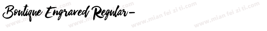 Boutique Engraved Regular字体转换
